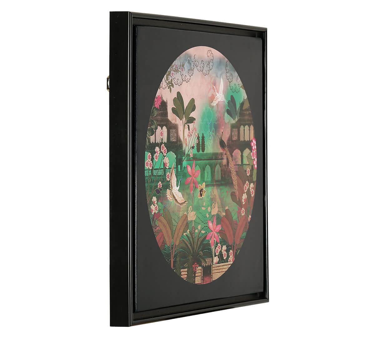 India Circus by Krsnaa Mehta Of Feathers and Blooms Floating Framed Canvas Wall Art