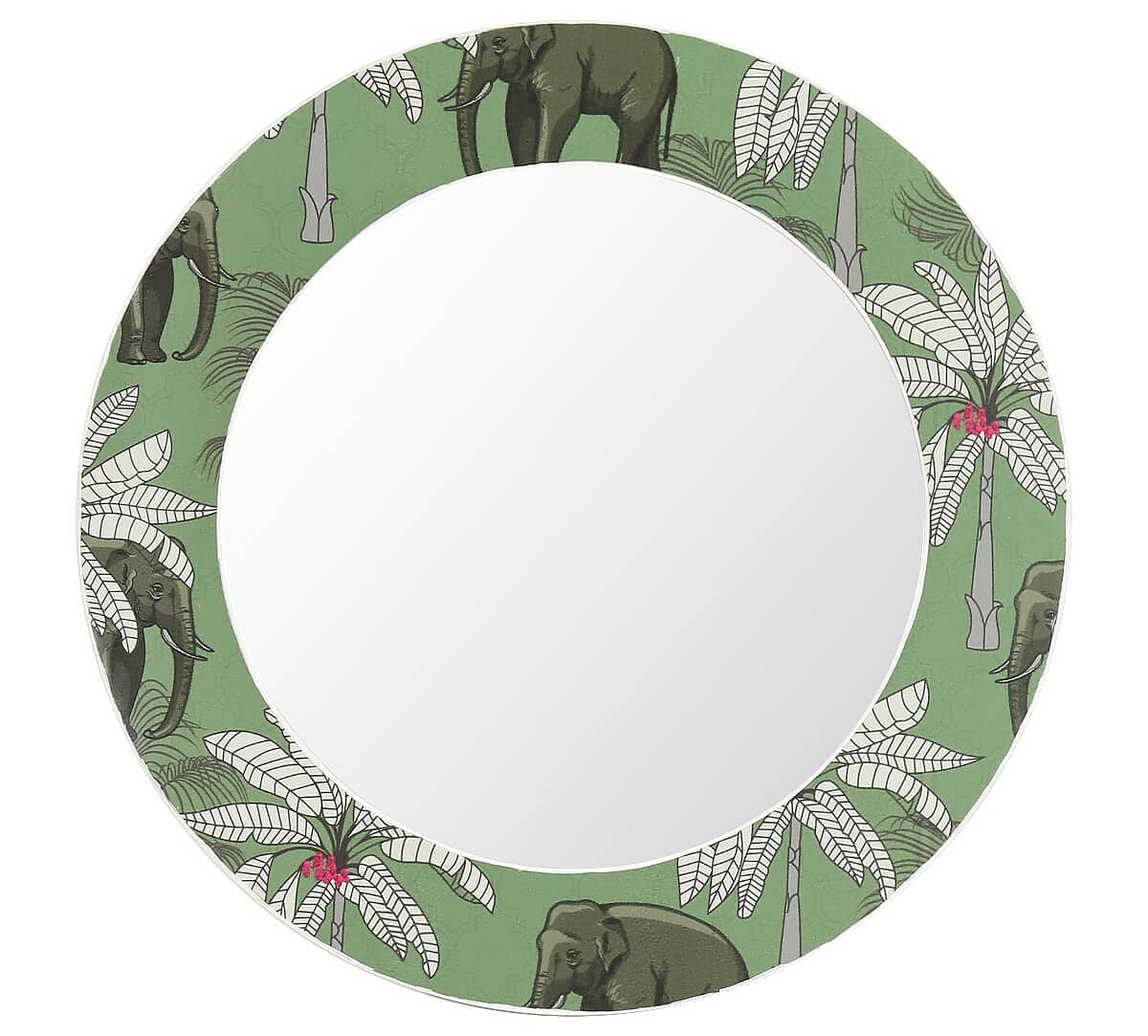 India Circus by Krsnaa Mehta Palm Tusker Wall Mirror