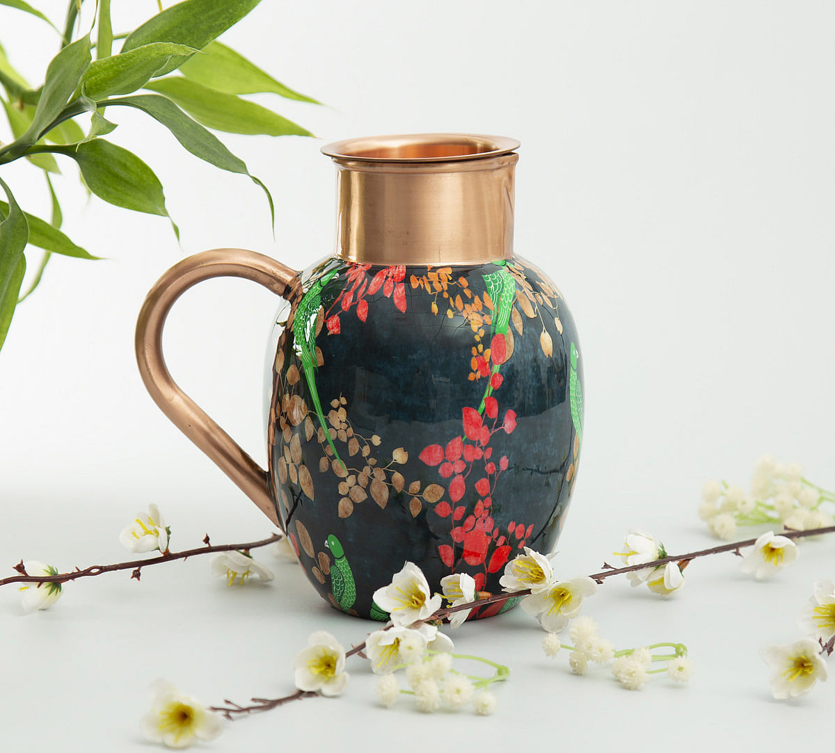 India Circus by Krsnaa Mehta Parrots of the night Copper Jug Set