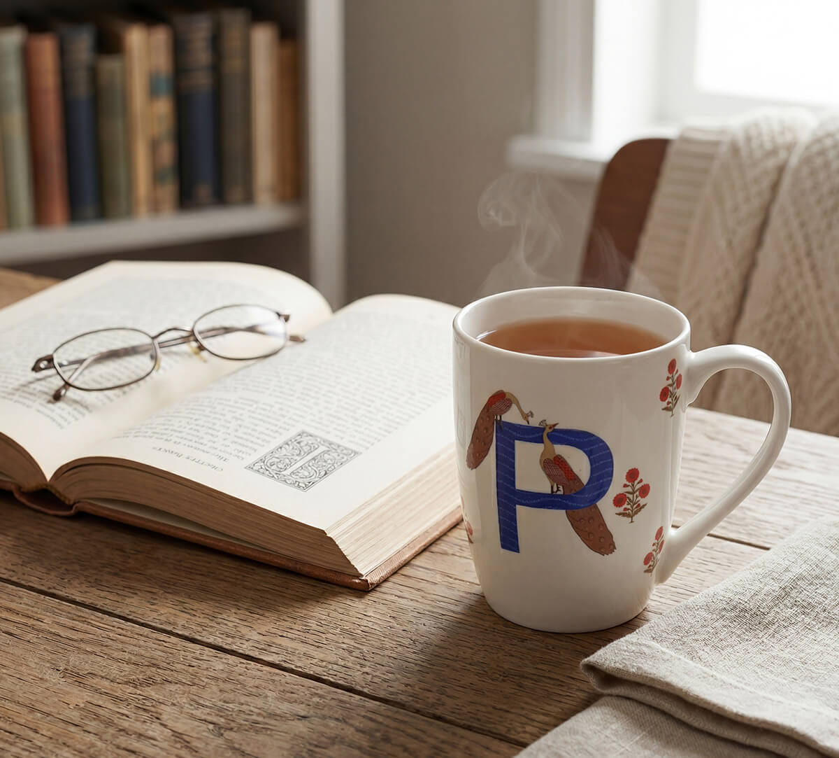 Peacock Palace Porcelain Coffee Mug