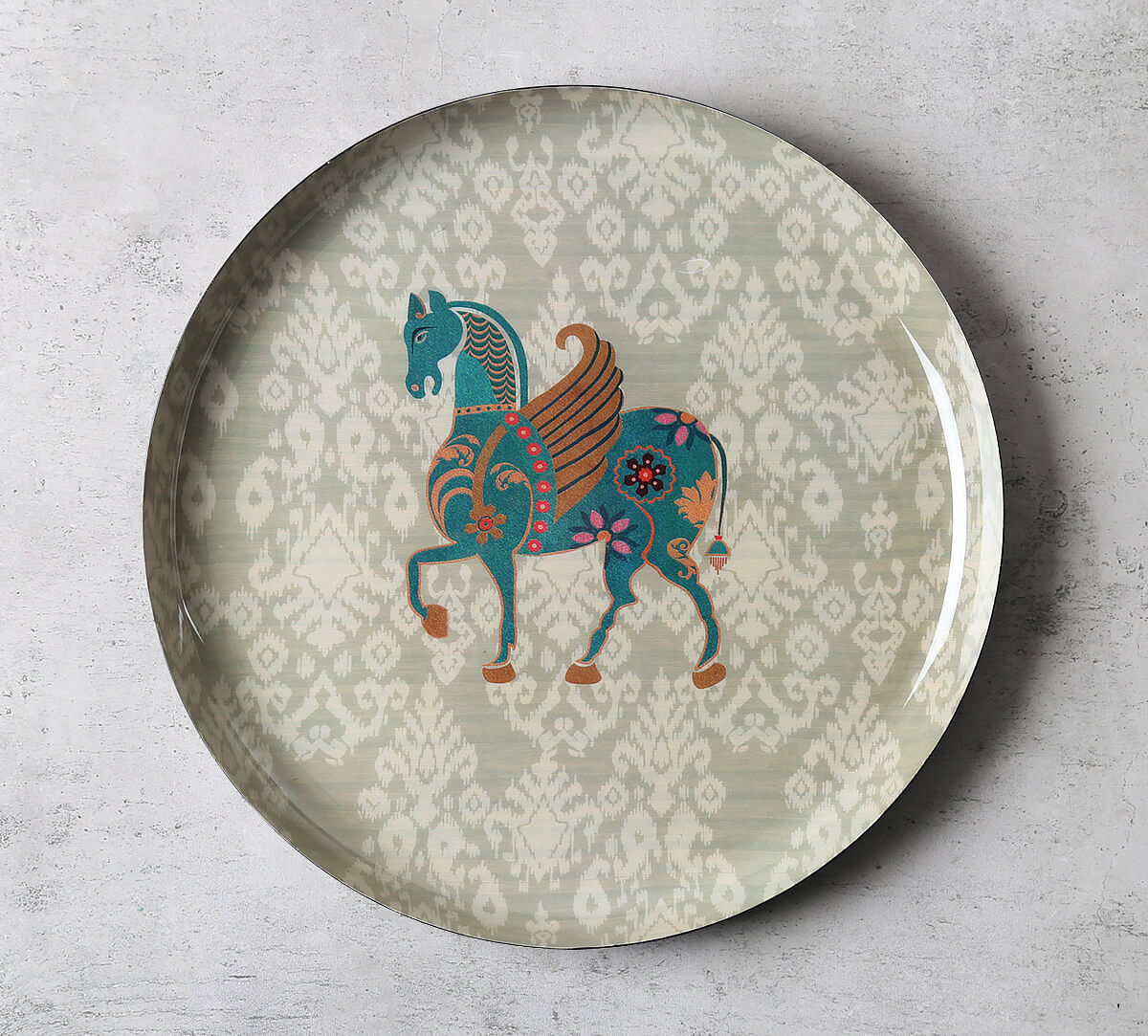 India Circus by Krsnaa Mehta Pegasus of Greece Wall Decor Plates Set of 5