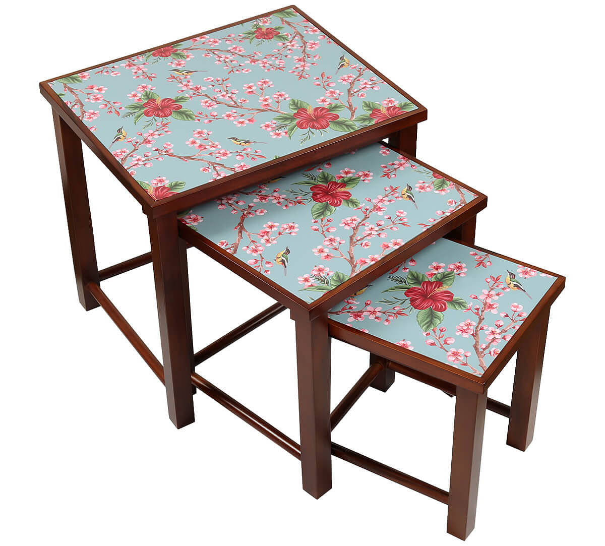 India Circus by Krsnaa Mehta Perching Floral Paradise Nesting Table