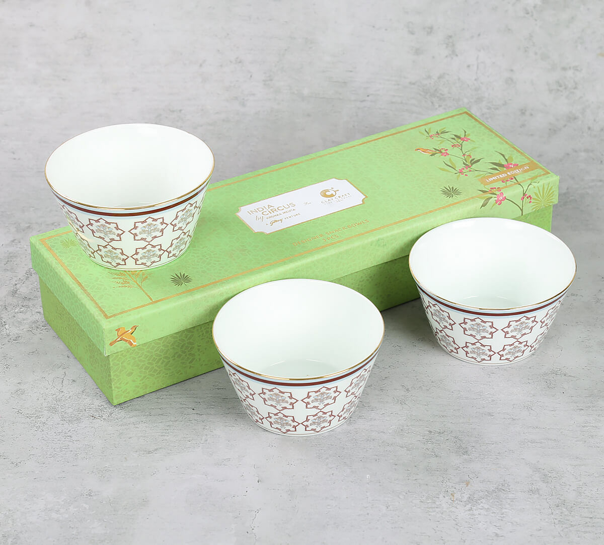 India Circus by Krsnaa Mehta Petal Perfection Nikko Bowl Set of 3