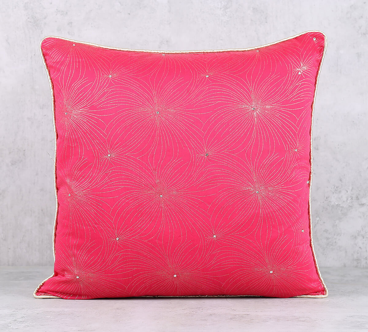 India Circus by Krsnaa Mehta Pitaya Foils Metallic Print  Cushion Cover