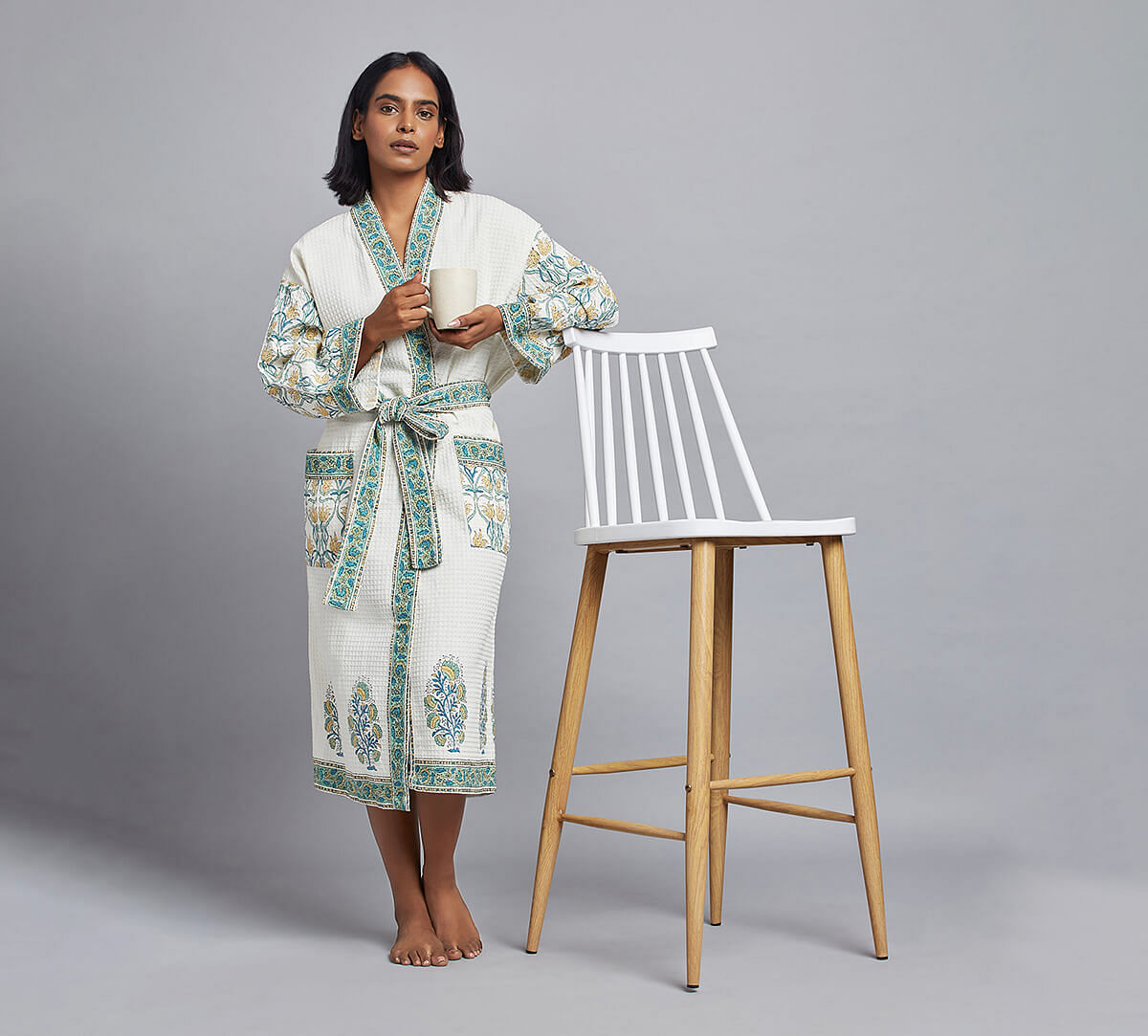 India Circus by Krsnaa Mehta Platinum Petal Bathrobe