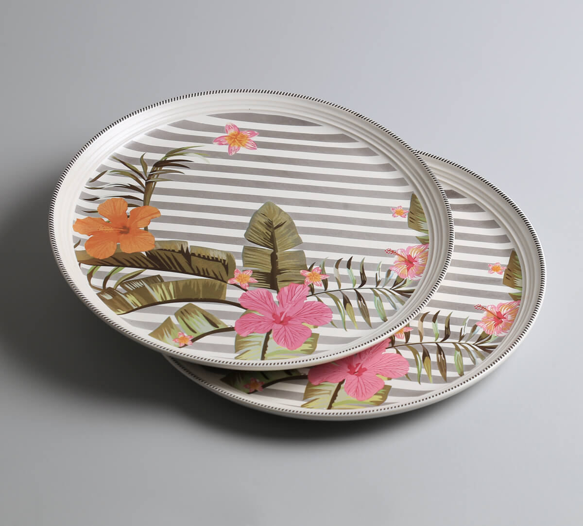 India Circus by Krsnaa Mehta Plumerias Plume Dinner Plate Set of 2