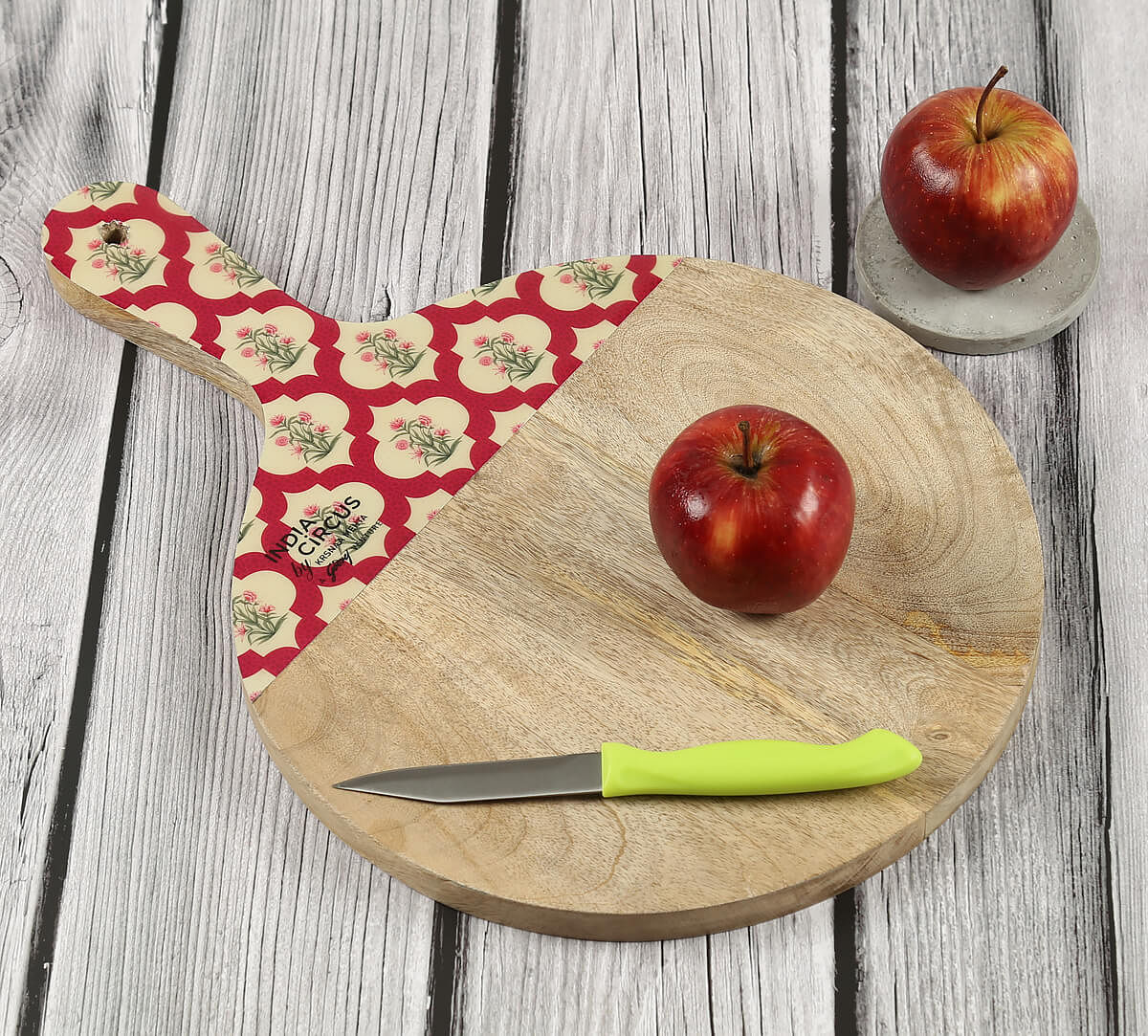 India Circus by Krsnaa Mehta Poppy Flower Scarlet Chopping Board