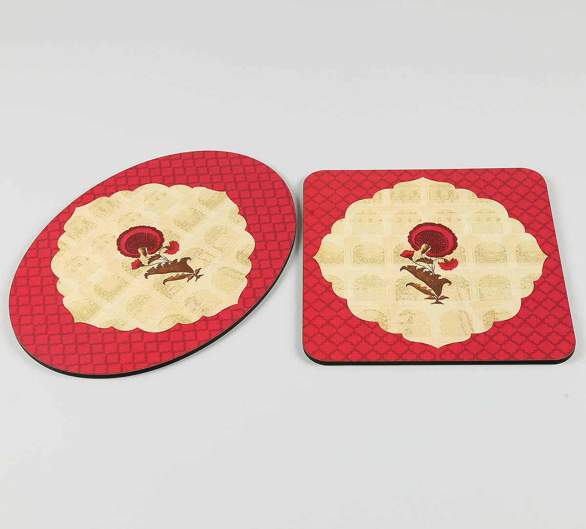 India Circus by Krsnaa Mehta Poppy Surprise Trivet Set of 2