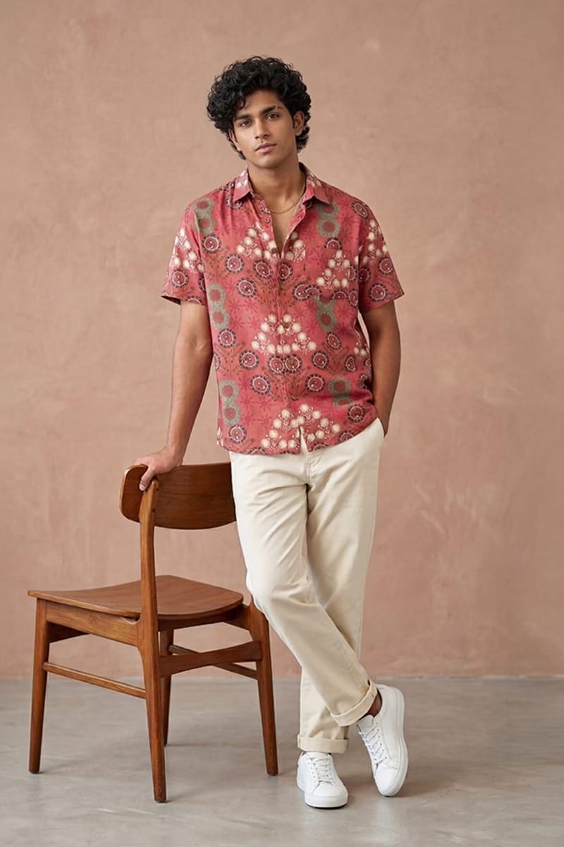 India Circus by Krsnaa Mehta Raceme Rosettes Men's Shirt