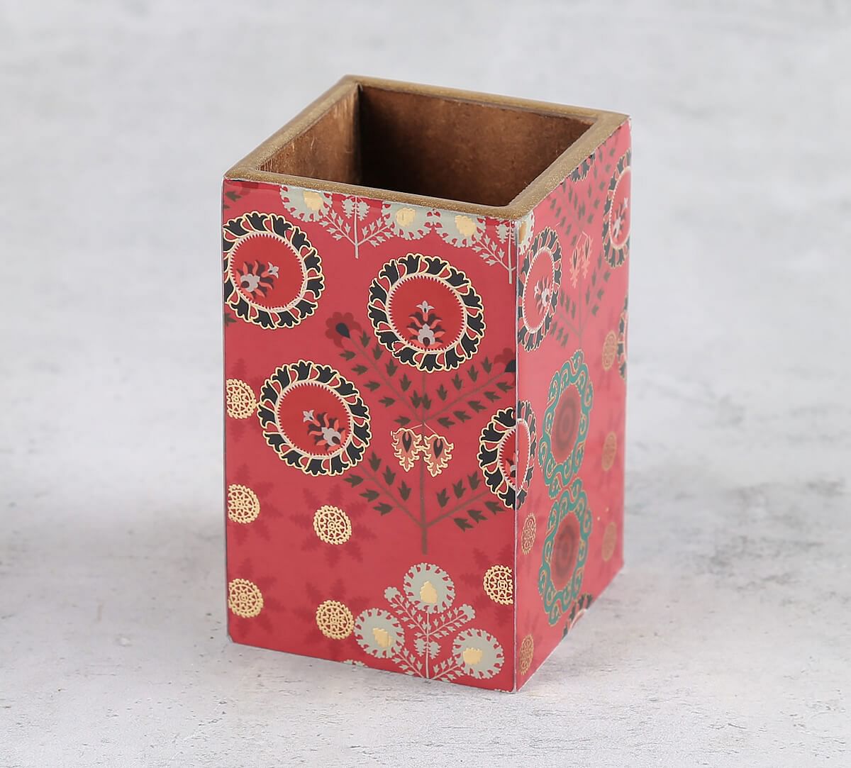 India Circus by Krsnaa Mehta Raceme Rosettes Square Pen Holder