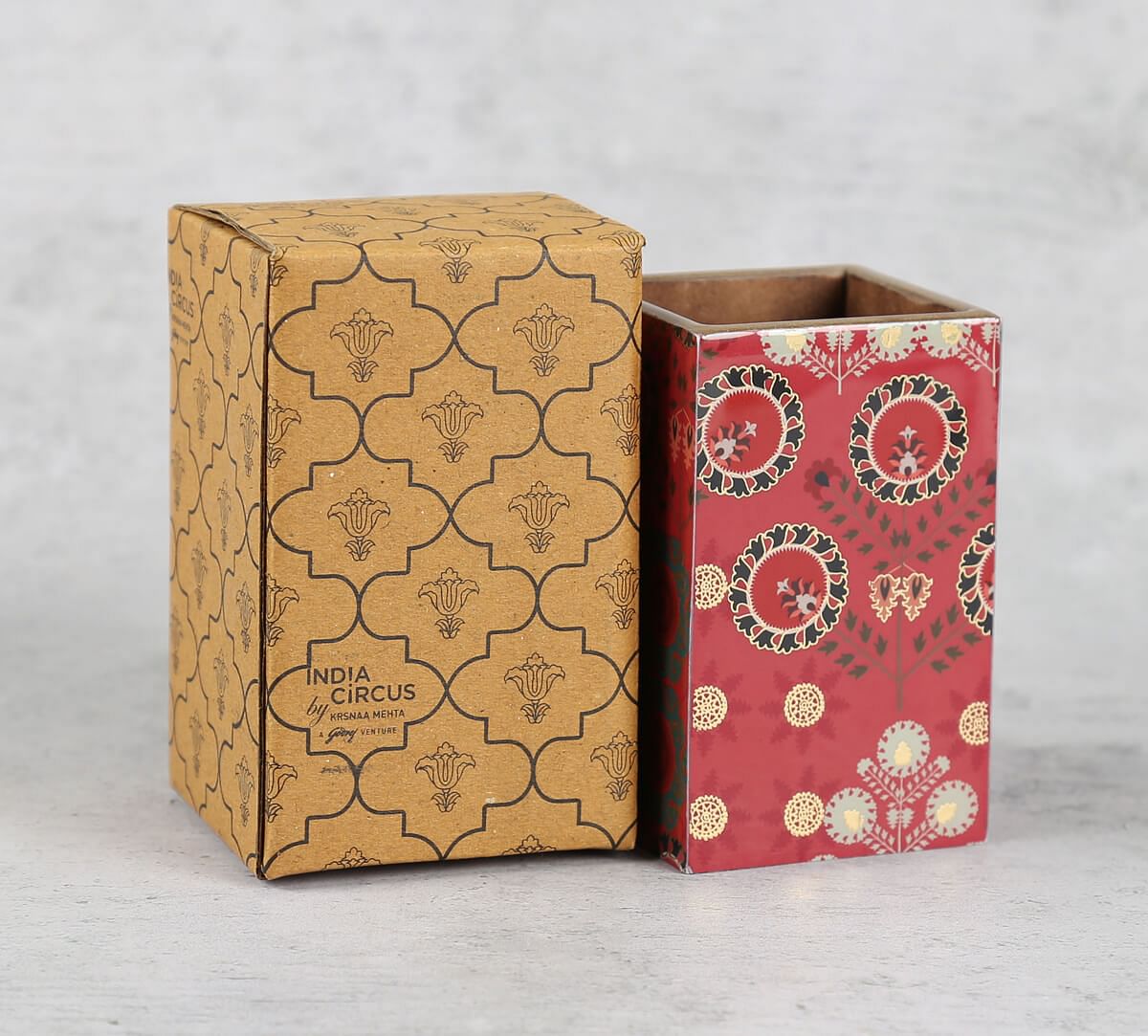 India Circus by Krsnaa Mehta Raceme Rosettes Square Pen Holder