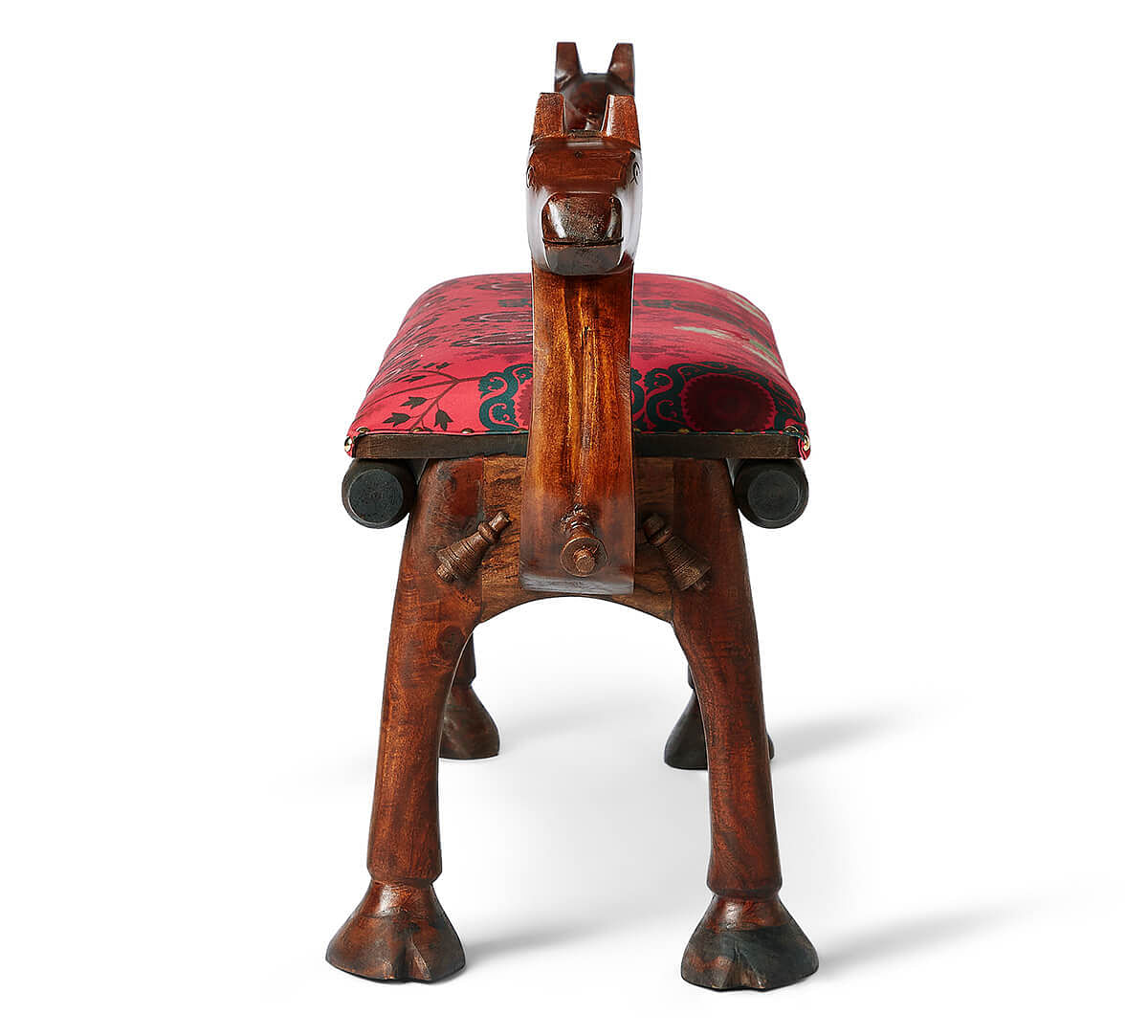 India Circus by Krsnaa Mehta Raceme Rosettes Wooden Camel Bench