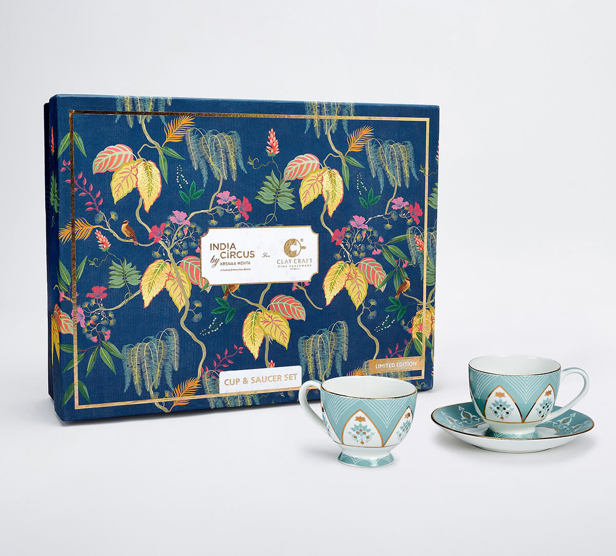 India Circus by Krsnaa Mehta Regal Romance Cup & Saucer Set of 6