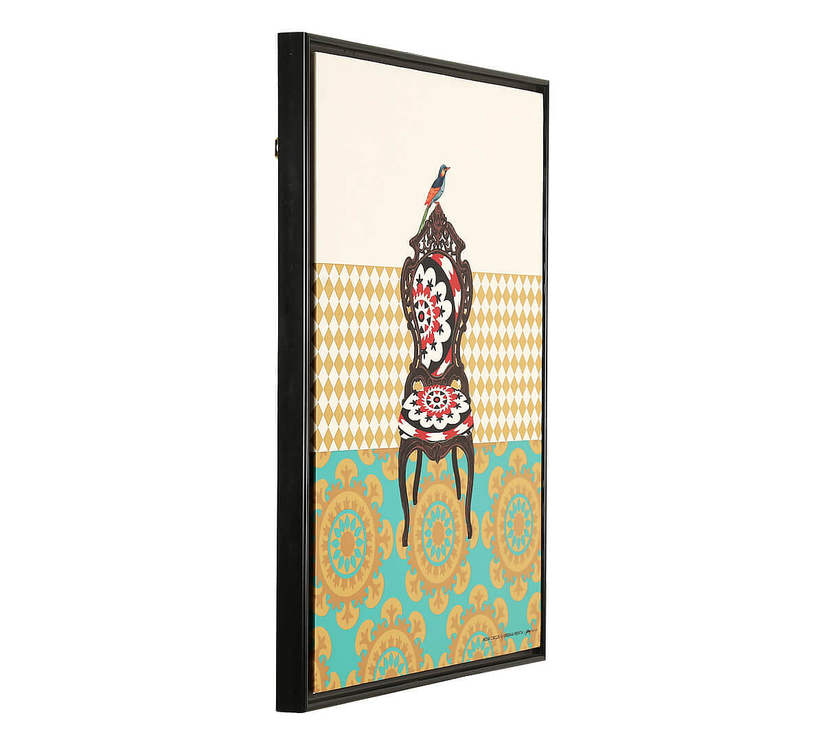 India Circus by Krsnaa Mehta Rocker Sling Floating Framed Canvas Wall Art