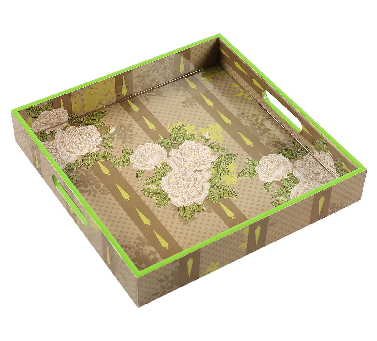 India Circus by Krsnaa Mehta Rose Alba's Tenor MDF Square Tray