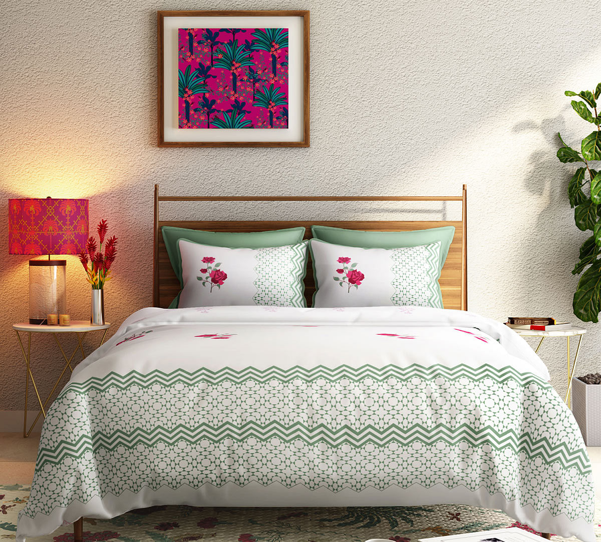 India Circus by Krsnaa Mehta Rose Chevron Single Bed Dohar