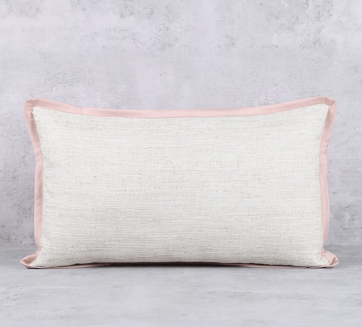 India Circus by Krsnaa Mehta Rose Quartz Flange Khadi Cushion Cover