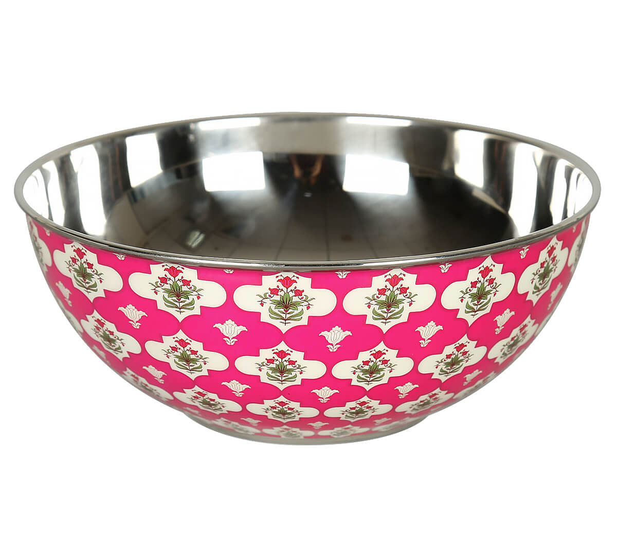 India Circus by Krsnaa Mehta Ruby Lattice Treasures Steel Bowl