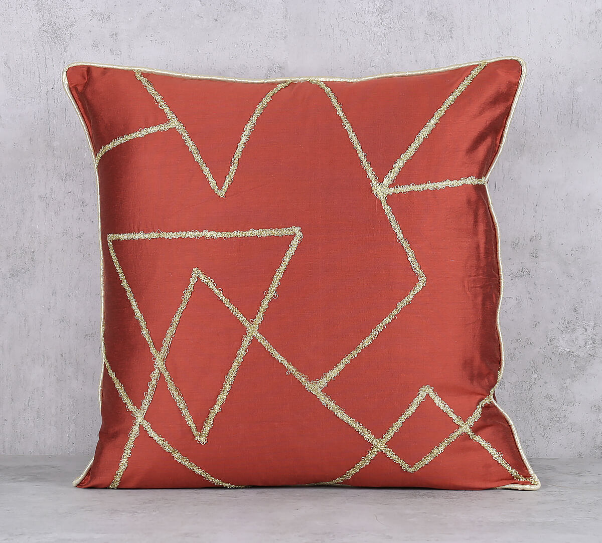 India Circus by Krsnaa Mehta Rust Gold Cushion Cover