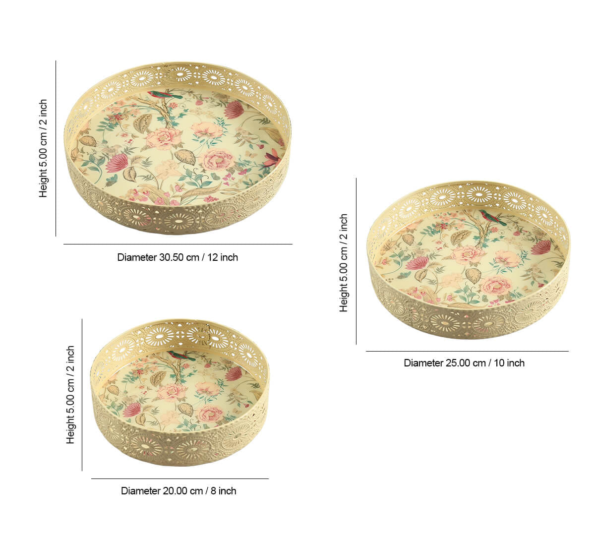 India Circus by Krsnaa Mehta Rustic Realm Iron Round Tray