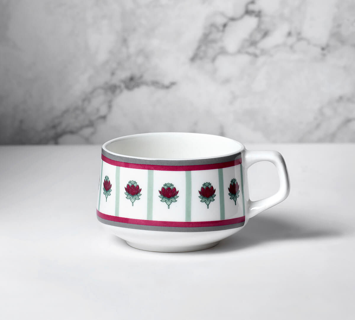 India Circus by Krsnaa Mehta Sage Luxe Cup and Saucers Set of 6