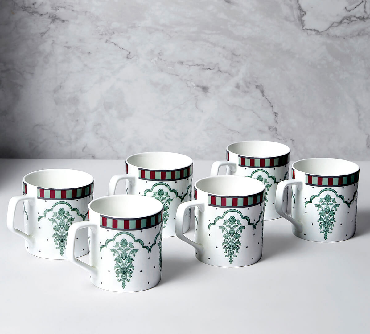 India Circus by Krsnaa Mehta Sage Luxe Mug Set of 6