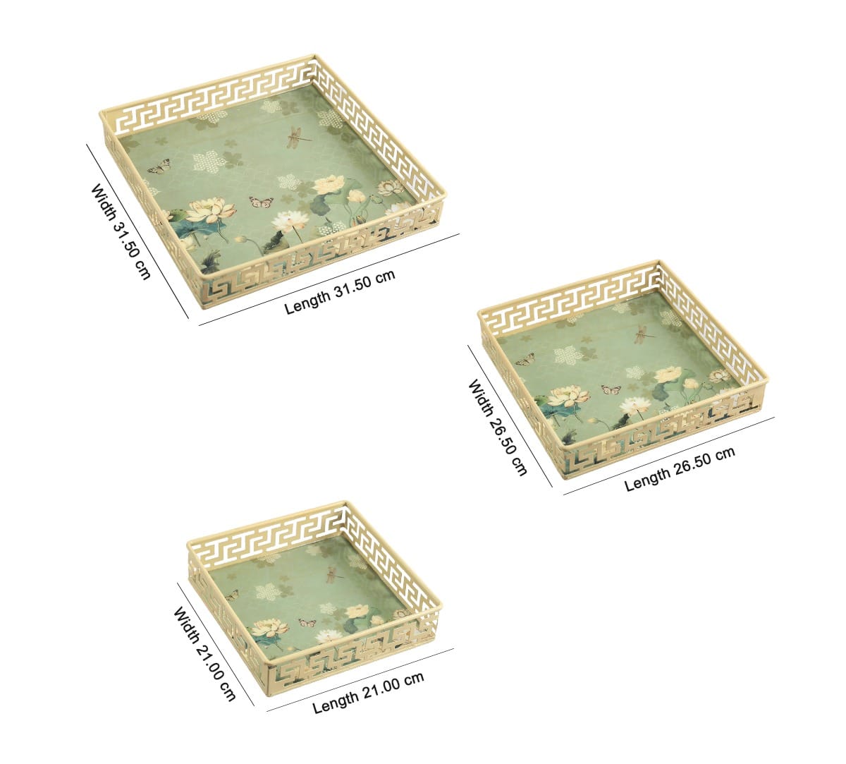 India Circus by Krsnaa Mehta Sage Serenity Iron Square Tray