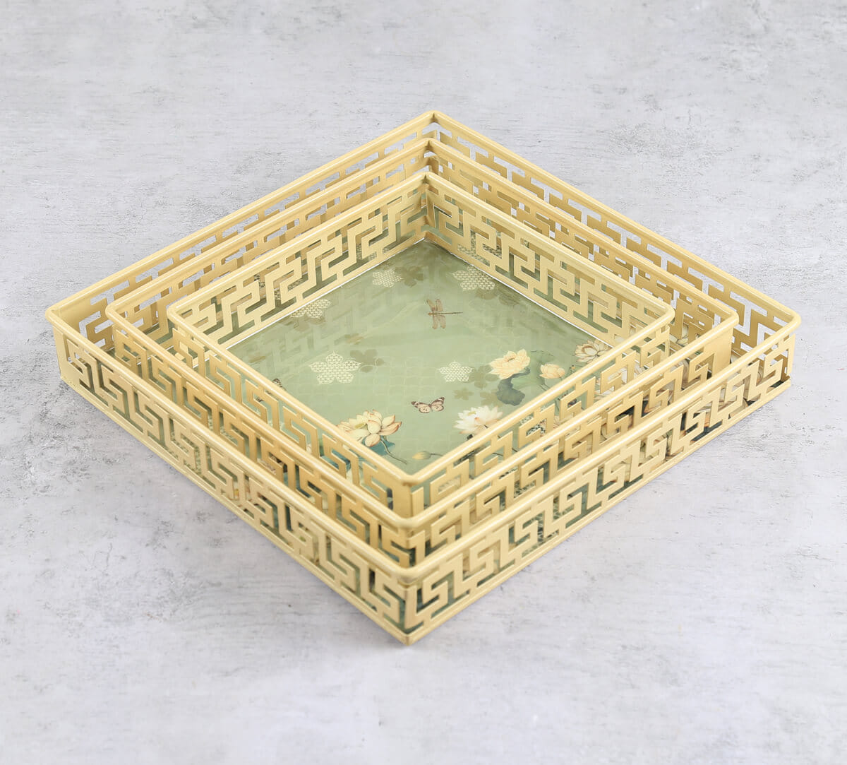 India Circus by Krsnaa Mehta Sage Serenity Iron Square Tray