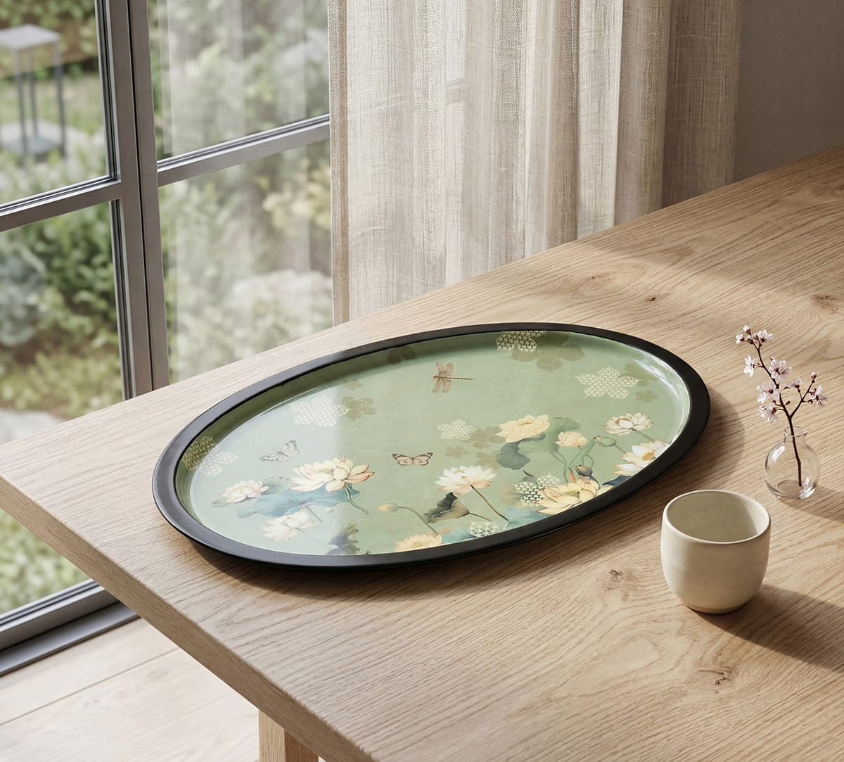 Sage Serenity Oval Tray