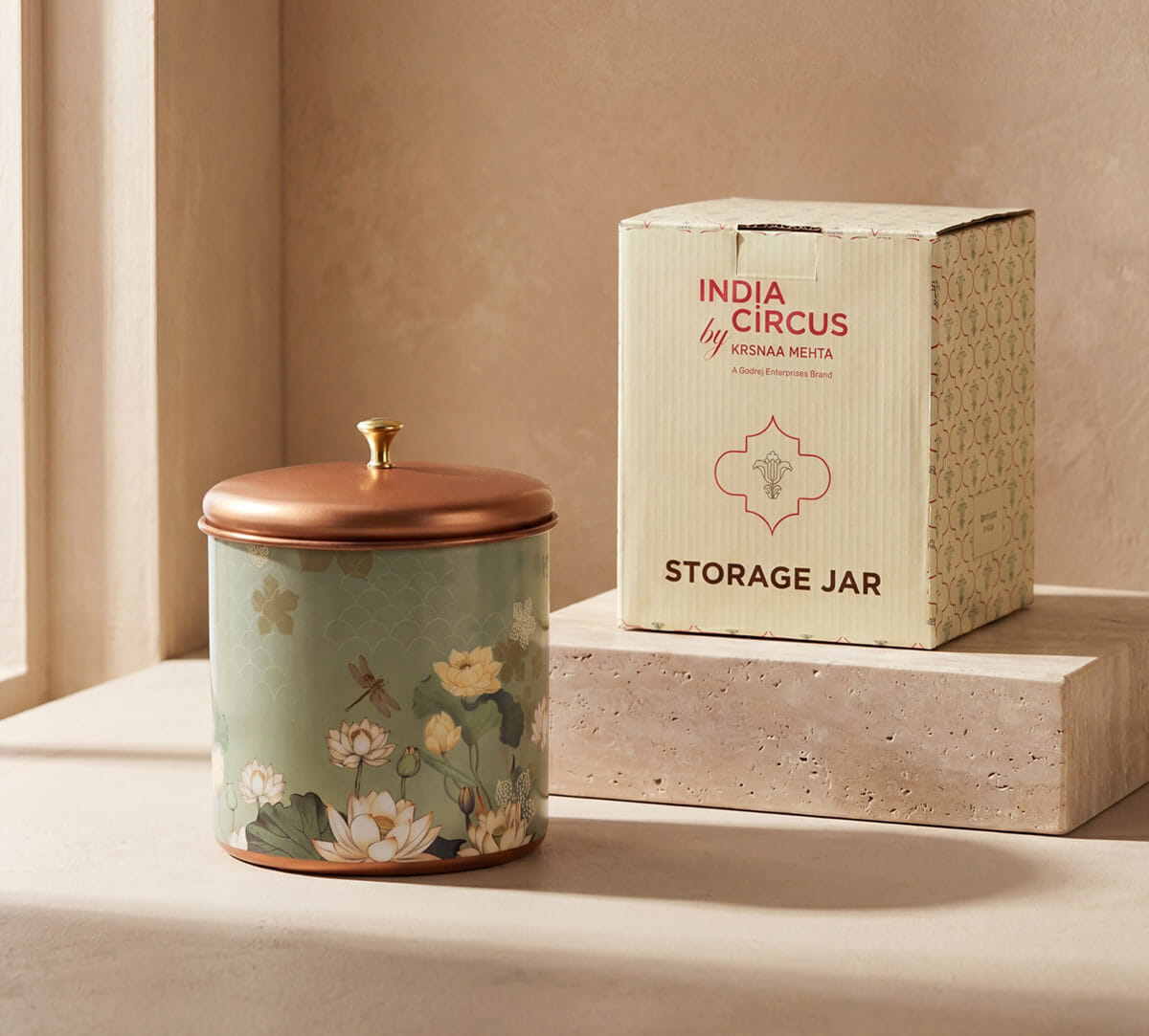 Sage Serenity Steel Cookie Jar