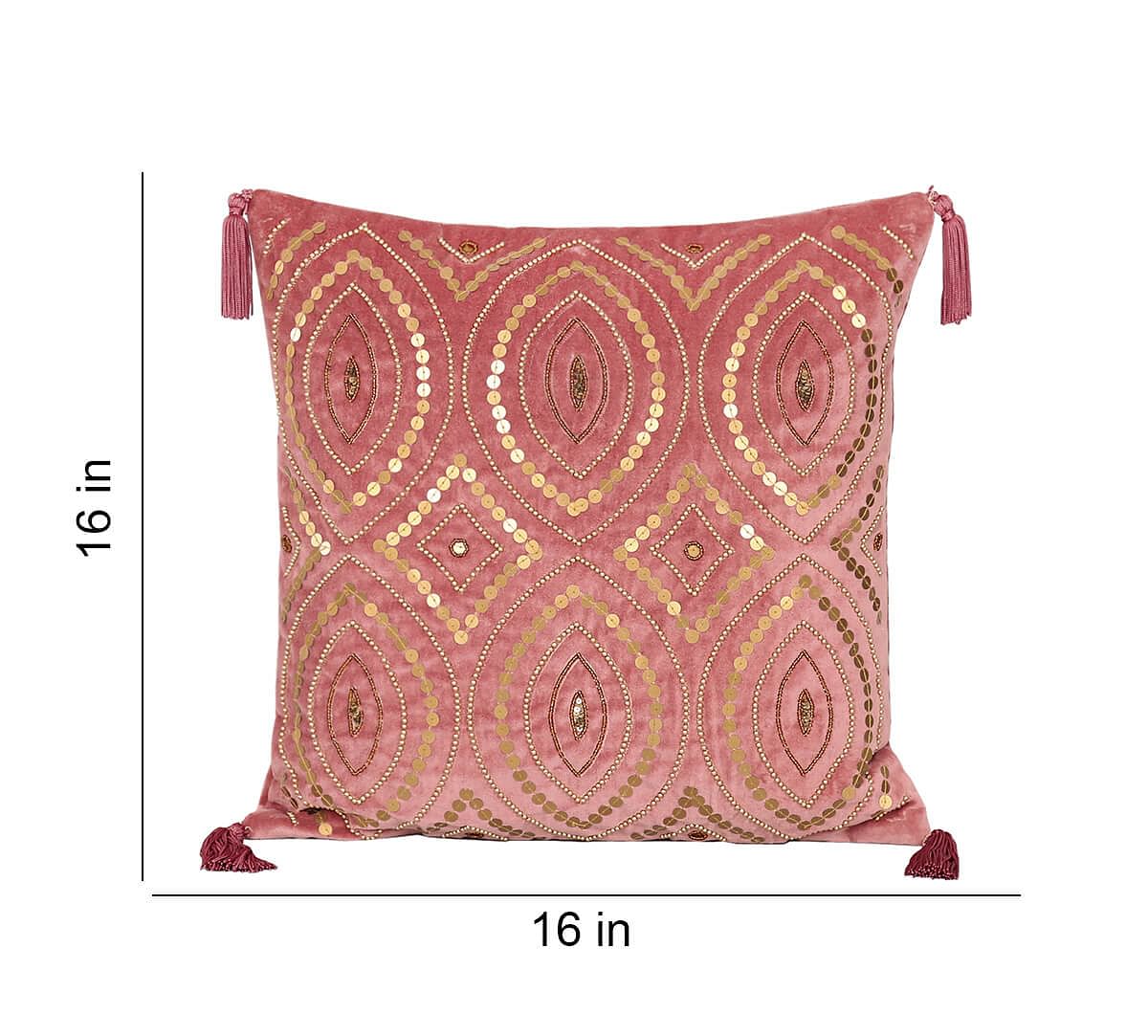 India Circus by Krsnaa Mehta Salmon Decorated Adorn Cushion Cover