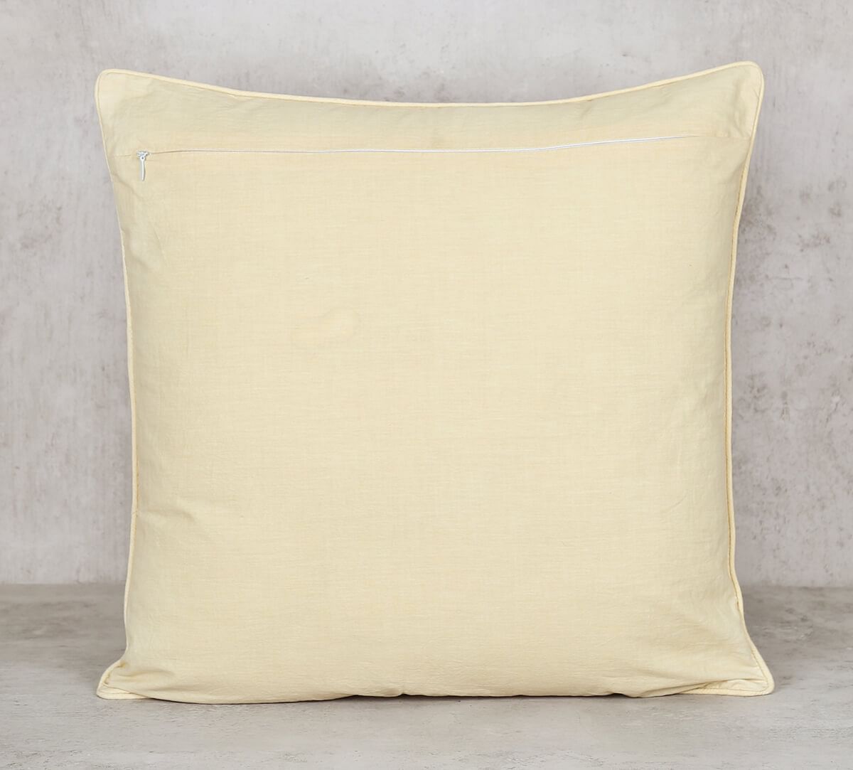 India Circus by Krsnaa Mehta Sandy Chevron Cotton Poplin Cushion Cover