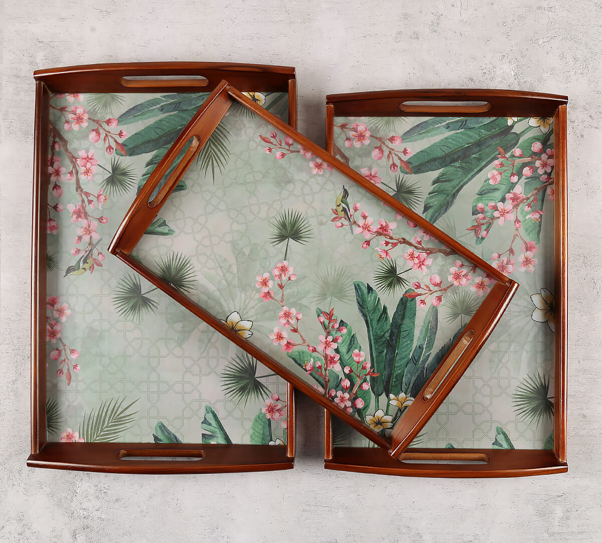 India Circus by Krsnaa Mehta Spring Bloom Trays Set of 3