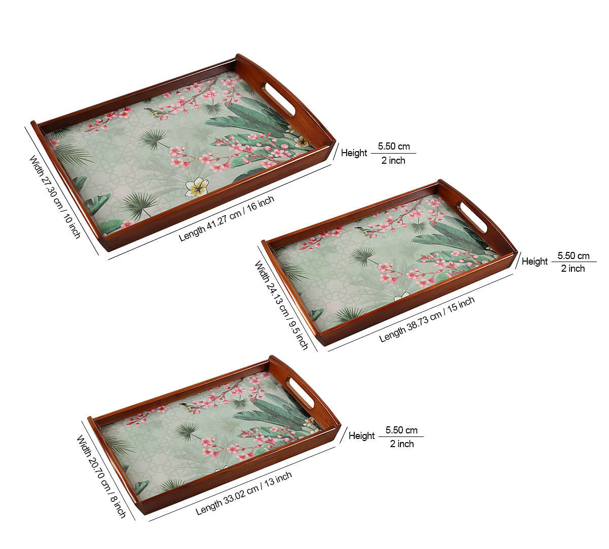 India Circus by Krsnaa Mehta Spring Bloom Trays Set of 3