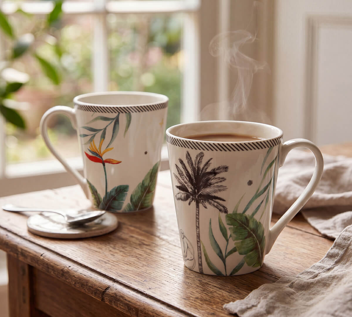Strelizia's Garden Coffee Mug Set of 2