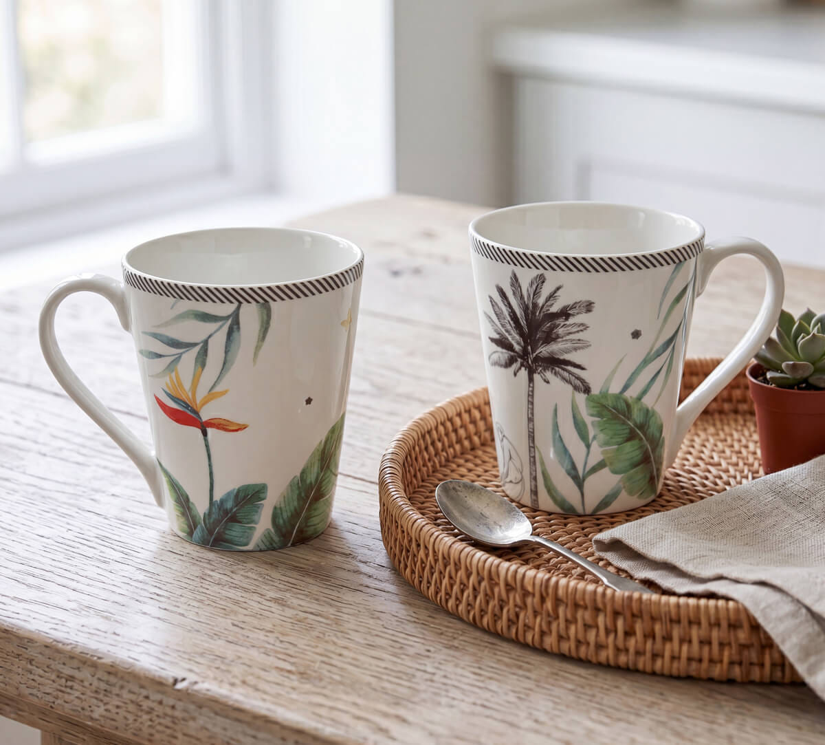 Strelizia's Garden Coffee Mug Set of 2