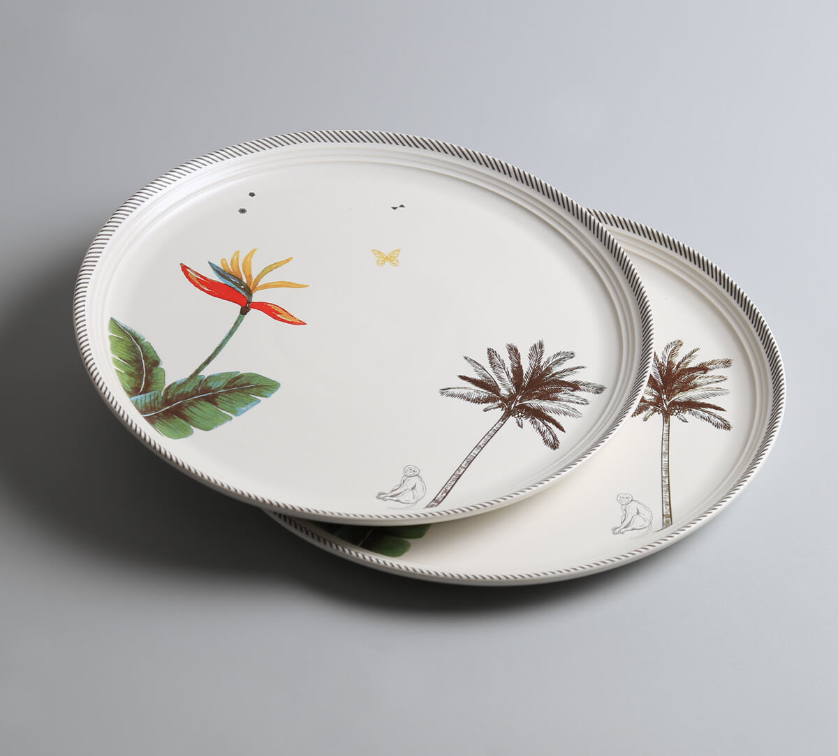 India Circus by Krsnaa Mehta Strelizia's Garden Dinner Plate Set of 2