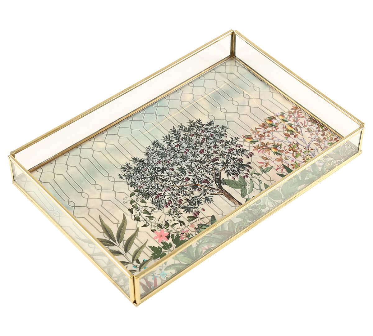 India Circus by Krsnaa Mehta Sultry greenwood Rectangle Tray