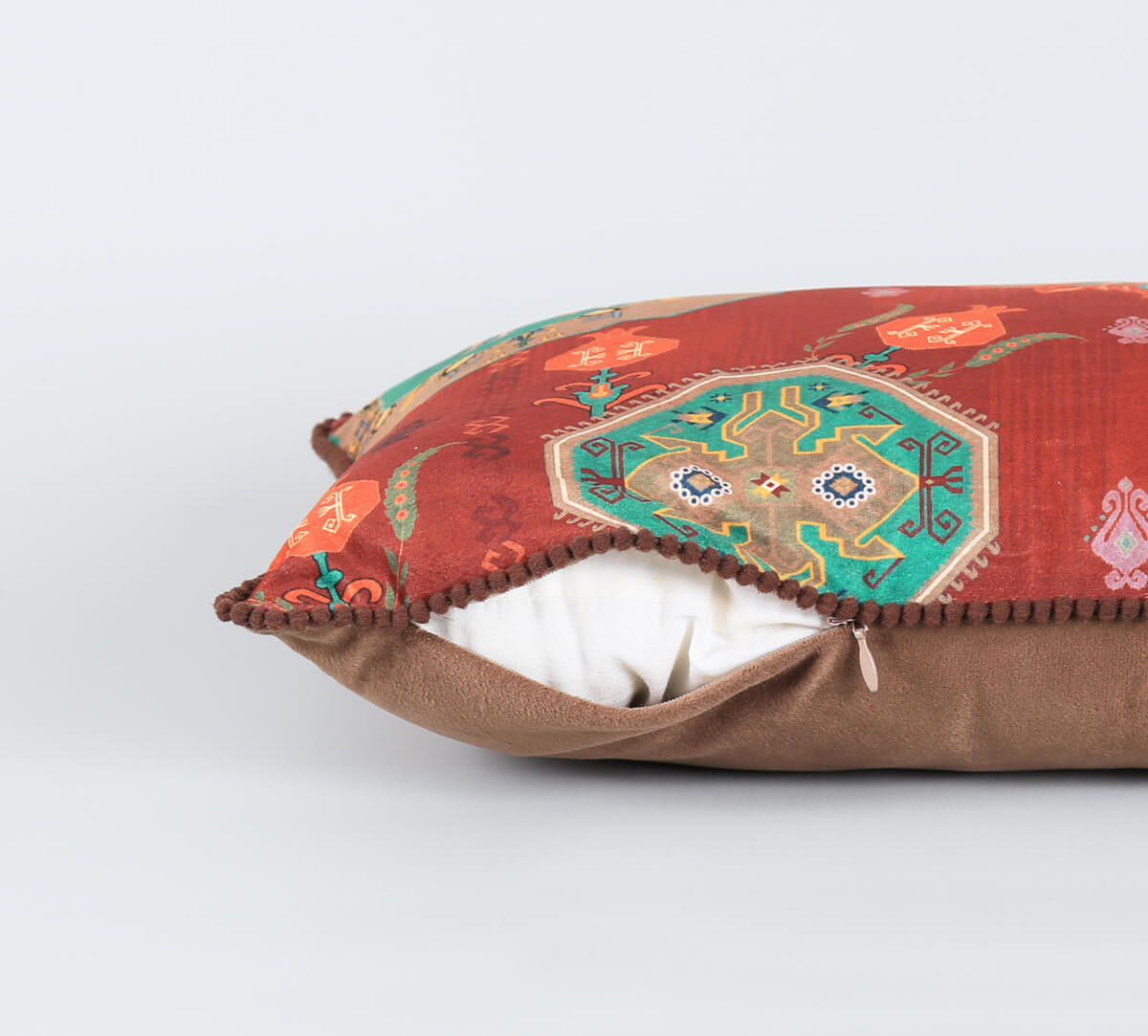 Tangerine Tranquility Micro Velvet Cushion Cover