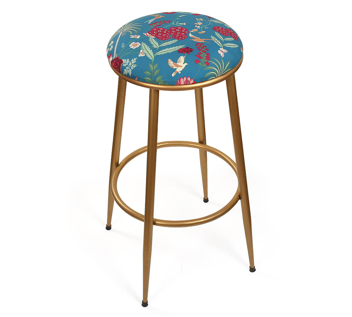 India Circus by Krsnaa Mehta Teal Floral Galore Bar Stool