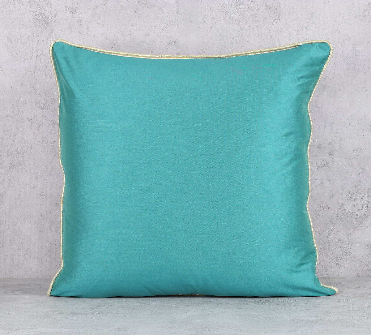 India Circus by Krsnaa Mehta Teal Gold Cushion Cover