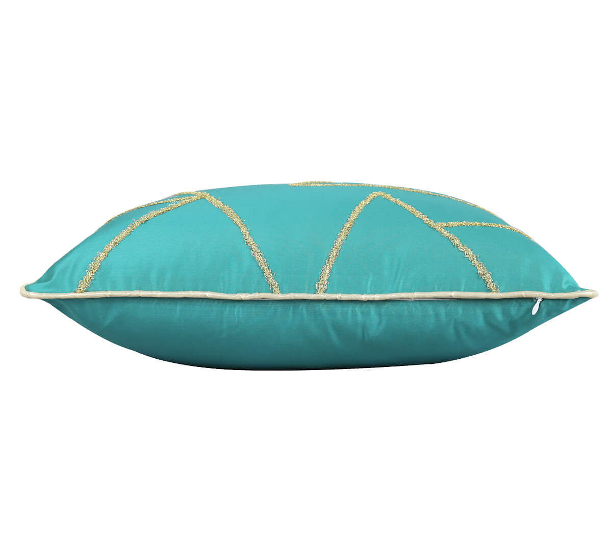 India Circus by Krsnaa Mehta Teal Gold Cushion Cover