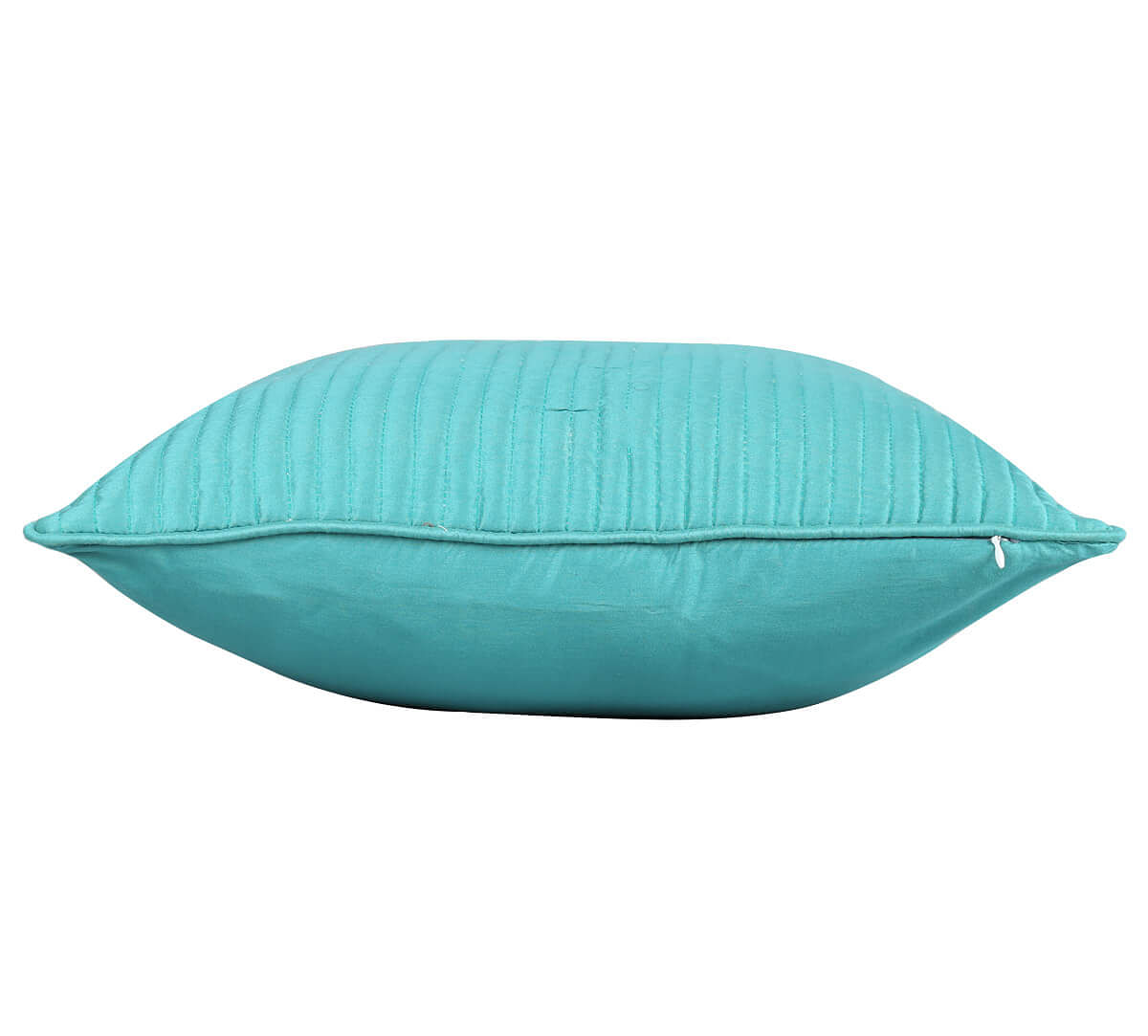 India Circus by Krsnaa Mehta Teal Pintucks Quilted Cushion Cover