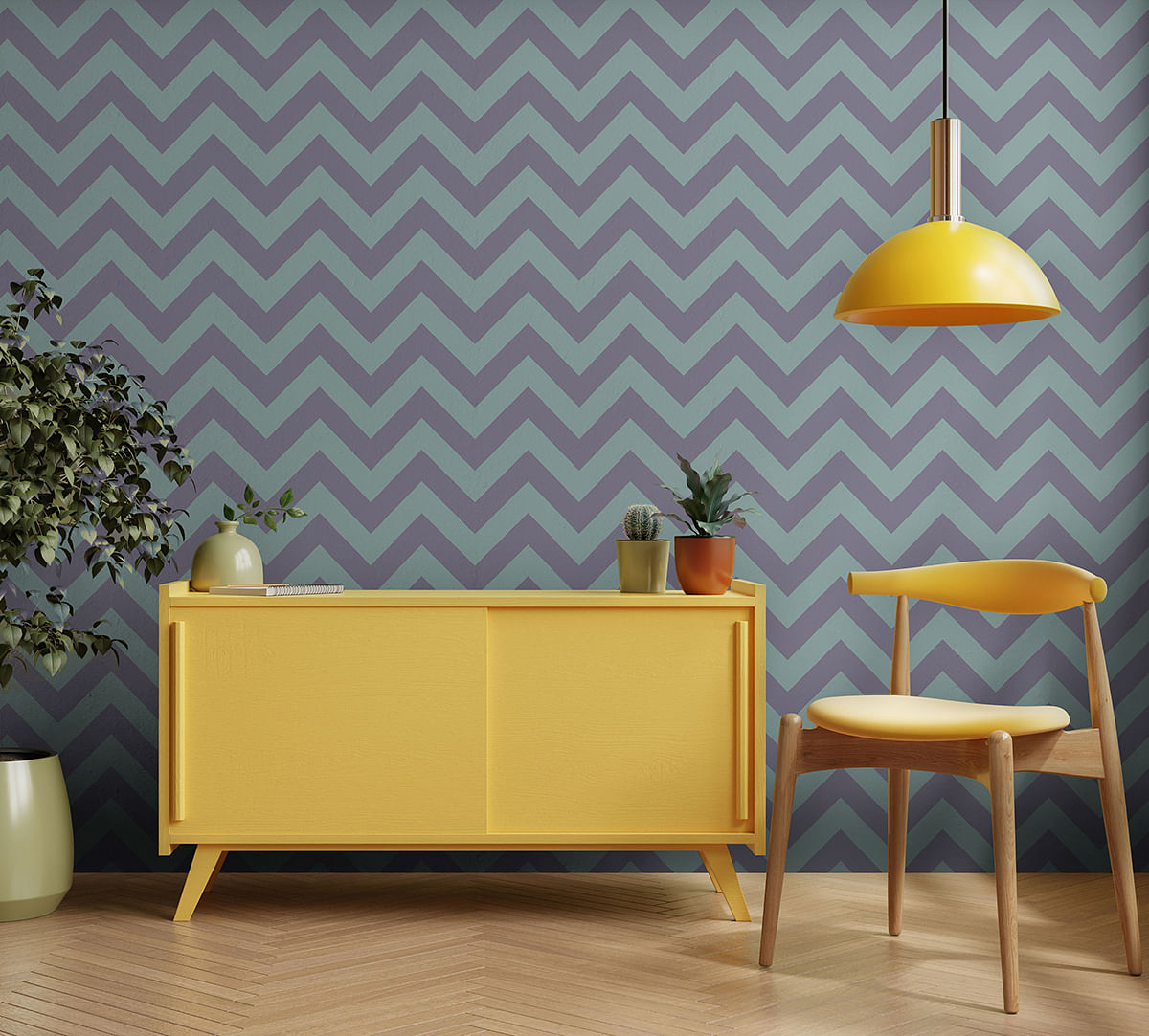 India Circus by Krsnaa Mehta Tiffany Chevron Wallpaper