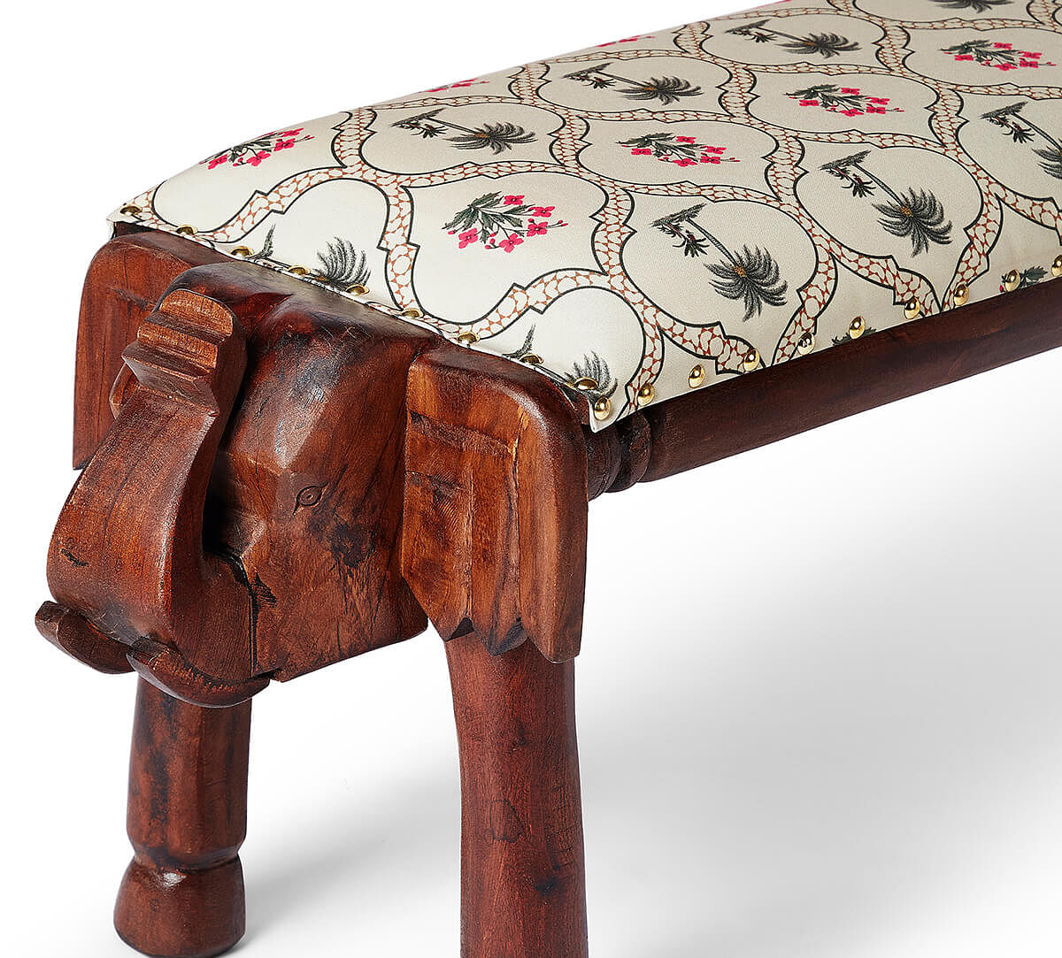 India Circus by Krsnaa Mehta Tropic Tryst Wooden Elephant Bench