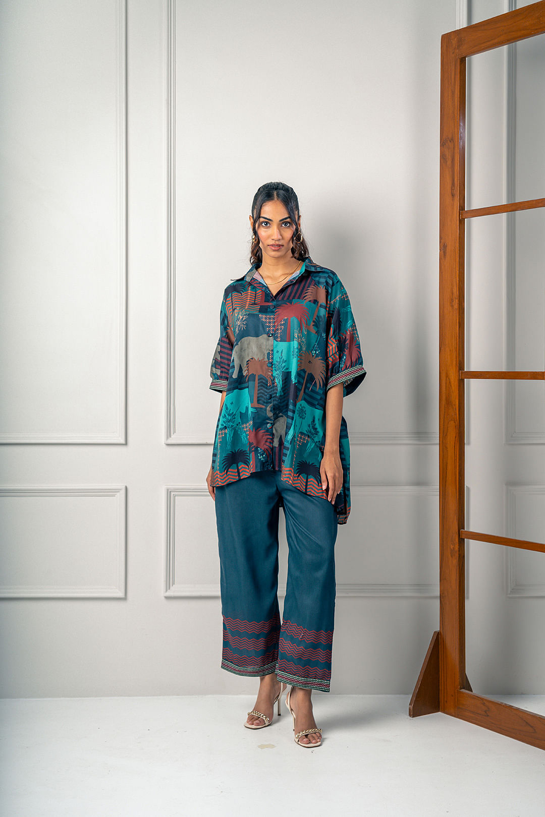 India Circus by Krsnaa Mehta Tropical Nights Co-Ord Set