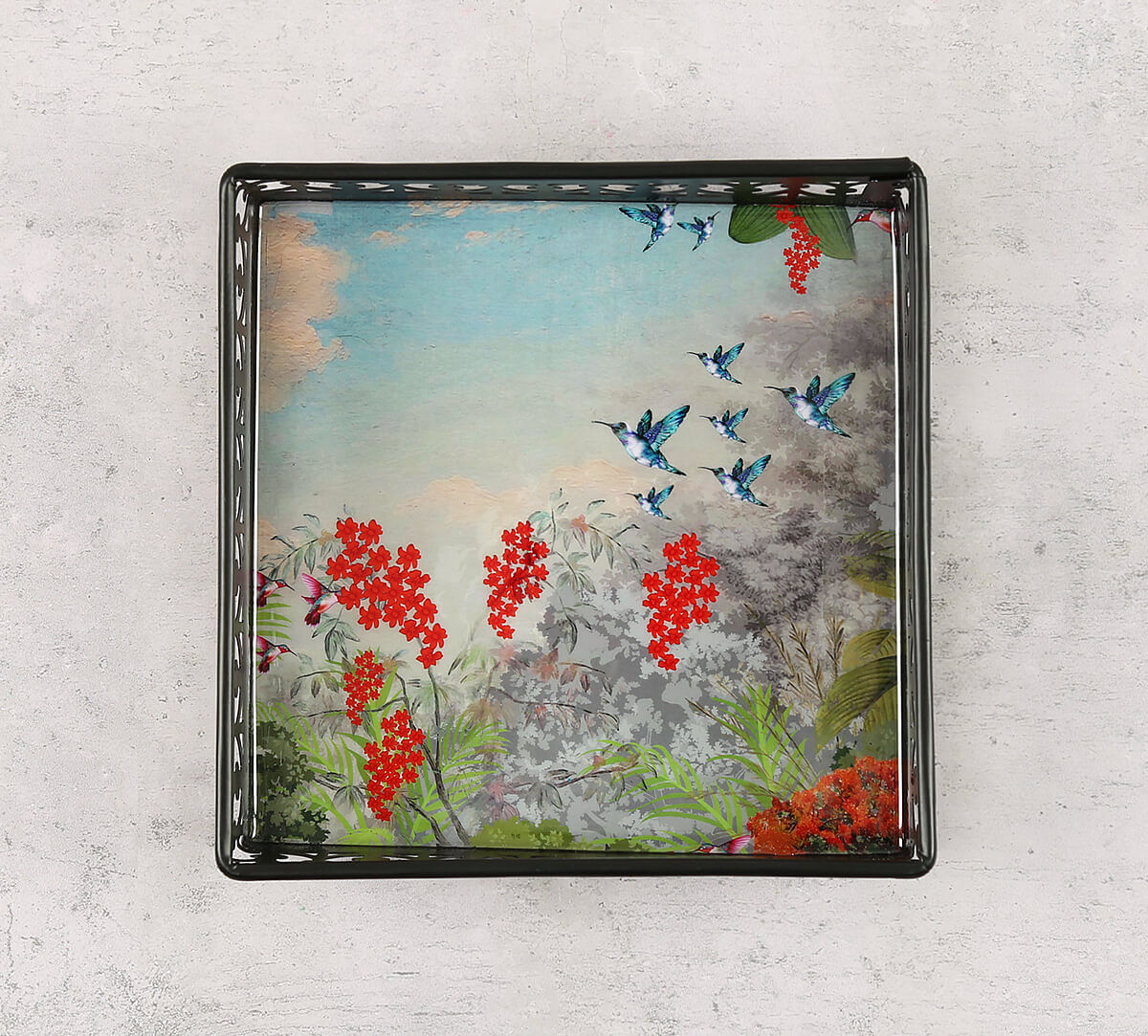 India Circus by Krsnaa Mehta Tropical View Square Iron Tray