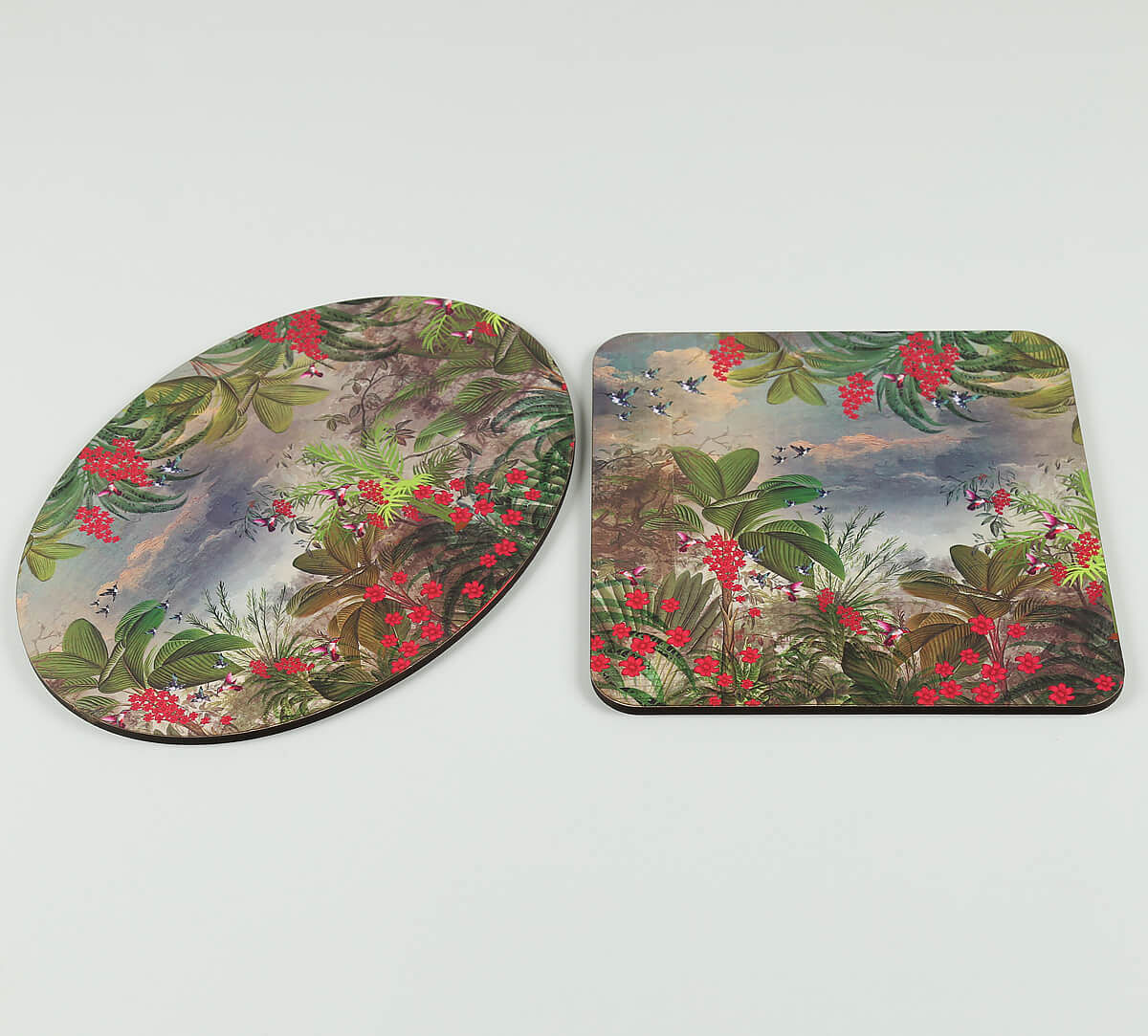 India Circus by Krsnaa Mehta Tropical View Trivet Set of 2