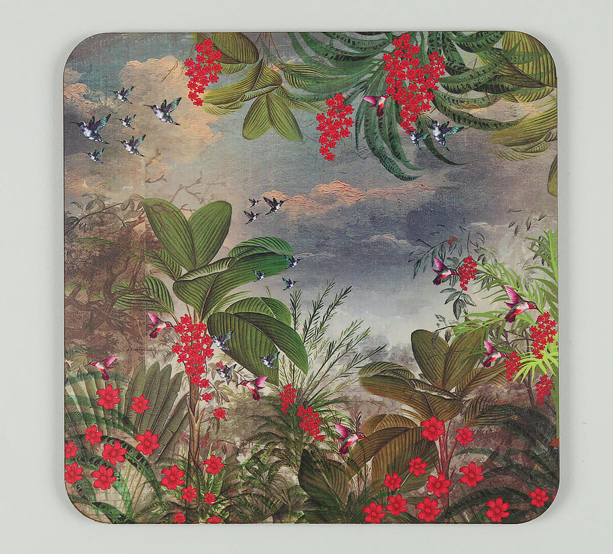 India Circus by Krsnaa Mehta Tropical View Trivet Set of 2