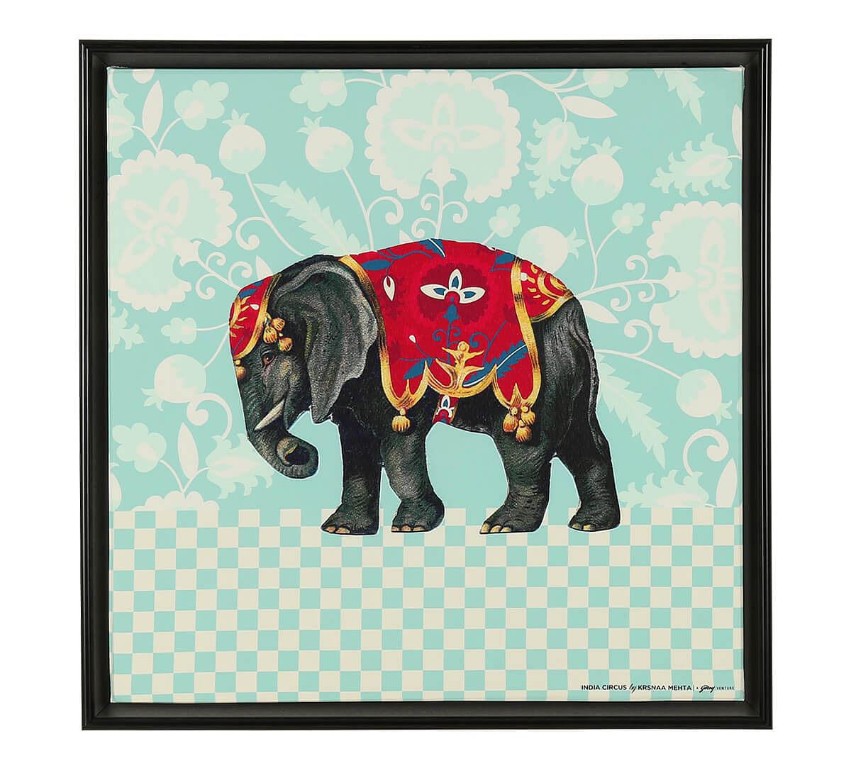 India Circus by Krsnaa Mehta Tusker Prime Floating Framed Canvas Wall Art